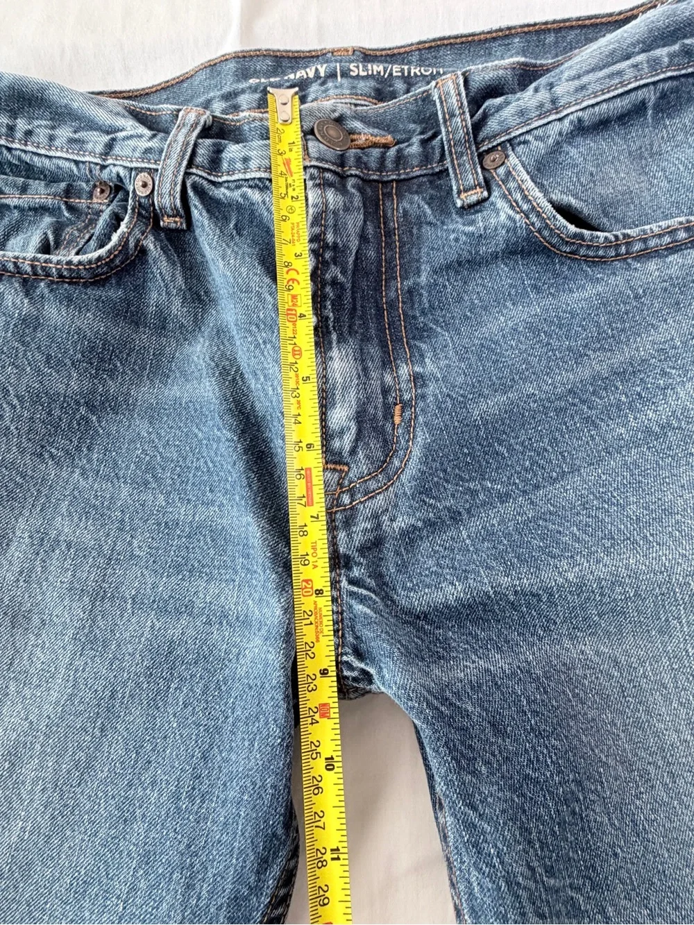 Old Navy Men’s Blue Denim Slim Fit Medium Wash Jeans 5 Pockets Size 30 x 34